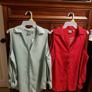 Long Sleeve Cold Shoulder Blouses